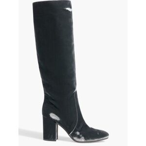 Gianvito Rossi Anthracite Velvet Knee Boots 36 NWT